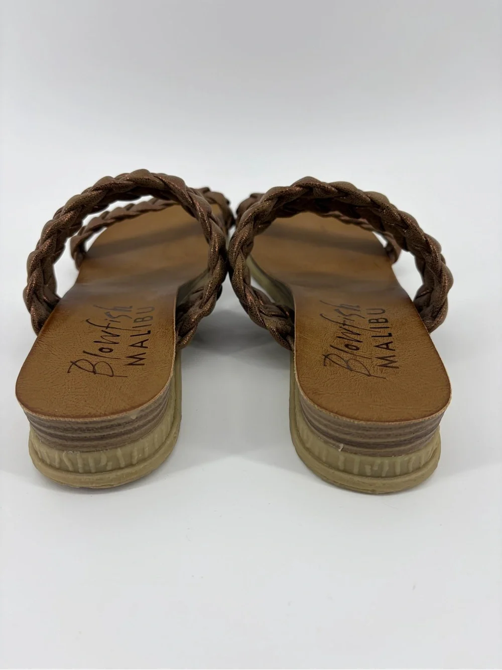 Blowfish Braided Metallic Bronze Slide Sandals - Women - Picture 4 of 7